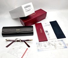NEW Cartier Glasses Canazei Burgundy /Gold CT0048O