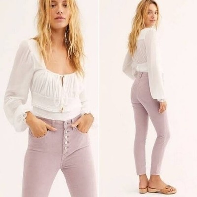 We the Free Sun Chaser Corduroy Skinny Pants Lilac Women s Size 29 OB1067711 NWT
