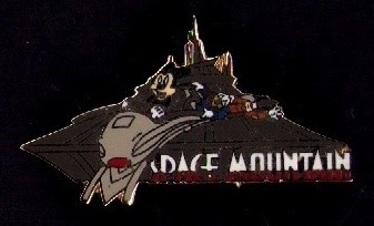 Disney WDW 1999 Mickey Goofy Riding Space Mountain pin
