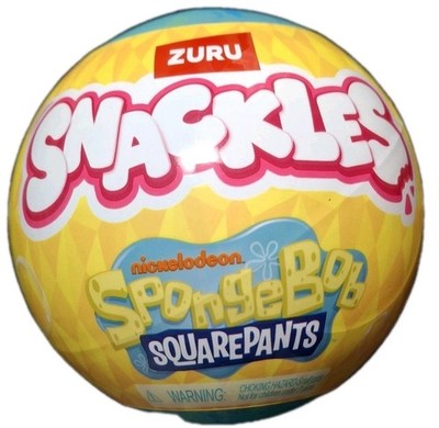 Lot Of 2 Zuru Snackles Spongebob Squarepants 5'' Plush Mystery Capsules Sealed 