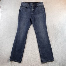 NYDJ Jeans Womens Size 8 Blue Marilyn Straight Dark Wash Denim