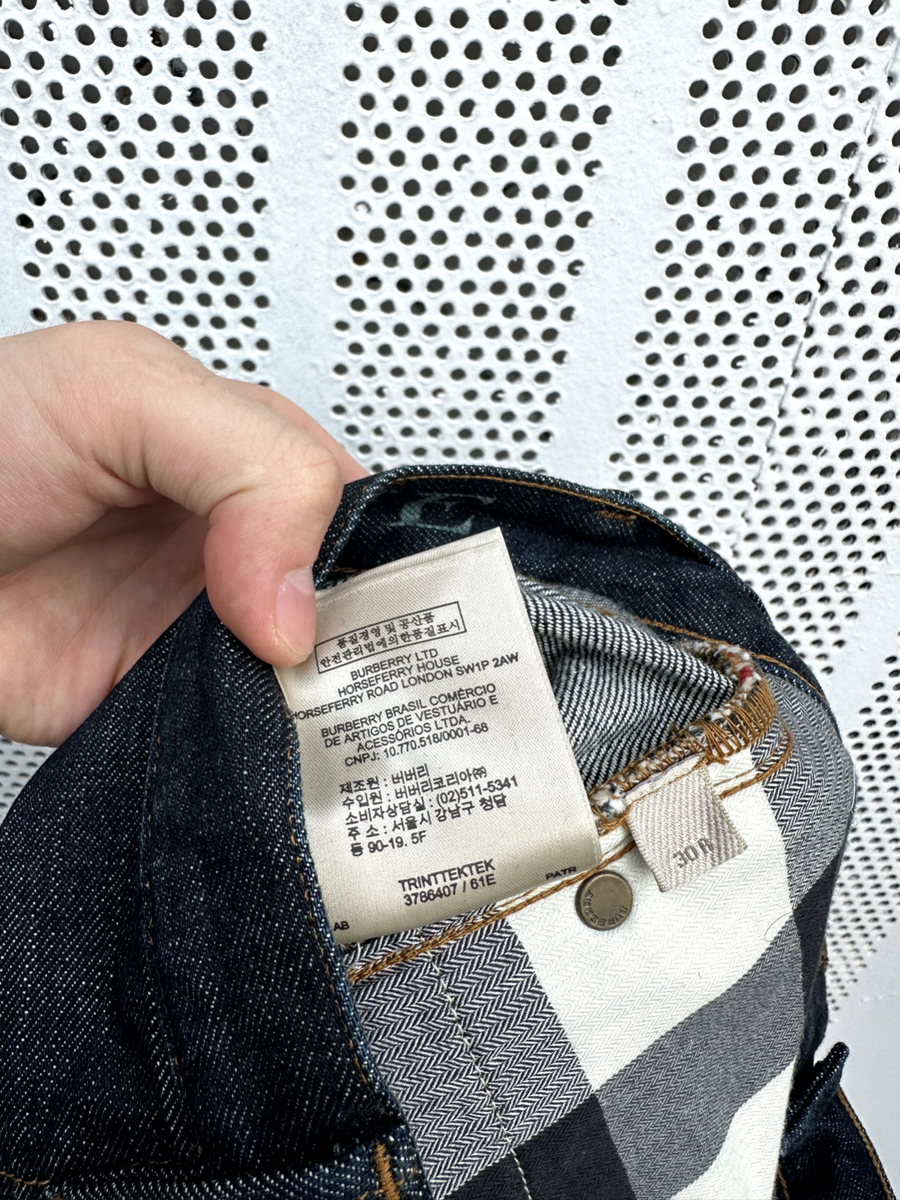 Burberry Brit Mens Swaine Denim Selvedge Jeans Size 30w 32L Burberry Brit Mens Swaine Denim Selvedge Jeans Size 30w 32L