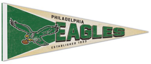 PHILADELPHIA EAGLES NFL gagliardetto da collezione in feltro premium stile retrò anni 60 - Foto 1 di 1