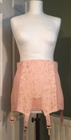 Vintage Unworn 1950s French Peach Boned Corset Girdle Garter 10 12 Vintage Unworn 1950s French Peach Boned Corset Girdle Garter 10 12