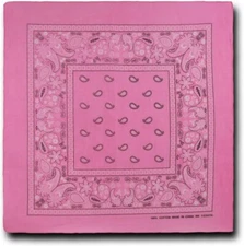 NEW MEN'S PREMIUM 12 PACK COTTON PAISLEY HEAD WRAP SCARF WRISTBAND BANDANA PINK