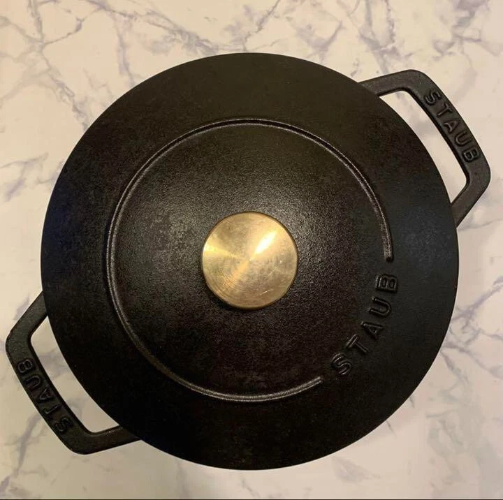 Staub WaNABE Wa-NABE M 18cm Black Enameled pots IH compatible Free