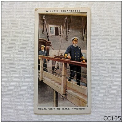 Wills H.M. King George V #20 Royal Visit to HMS Victory Cigarette Card  (CC105)