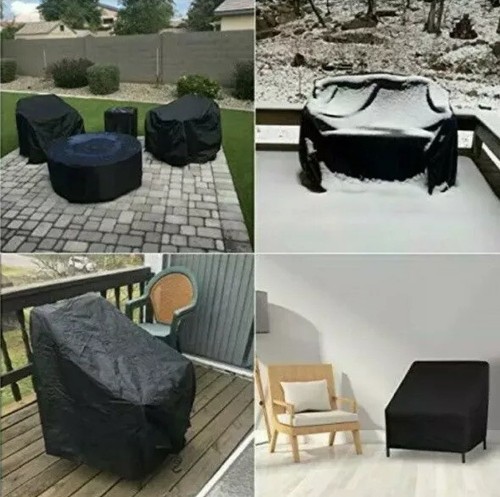 NASUM Patio Chair Covers, 2 Pack Lounge Deep Seat Cover, 38''Lx31''Dx29''H, 600D - Picture 3 of 10