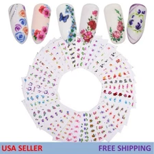 Women Girl Nail Art Sticker Water Transfer Stickers Flower Decal Tips Decoration