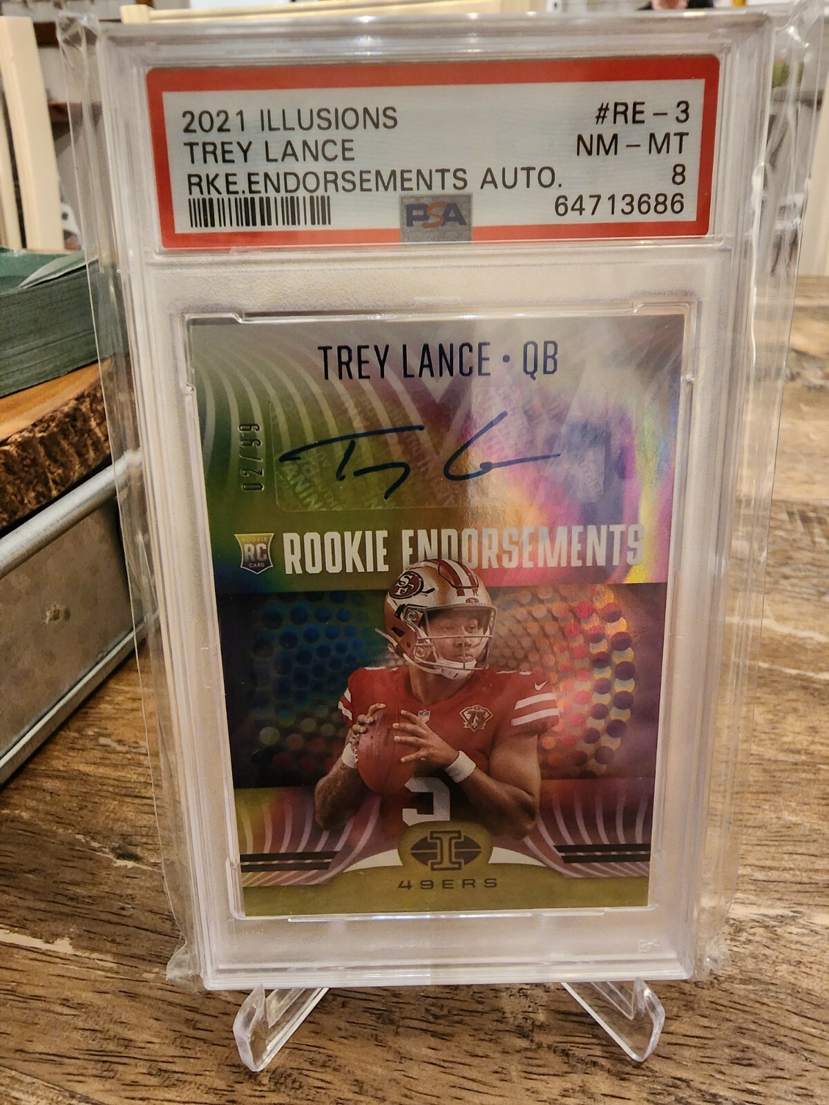 Trey Lance Panini Illusions Rookie Endorsements Autographs #RE3 Purple