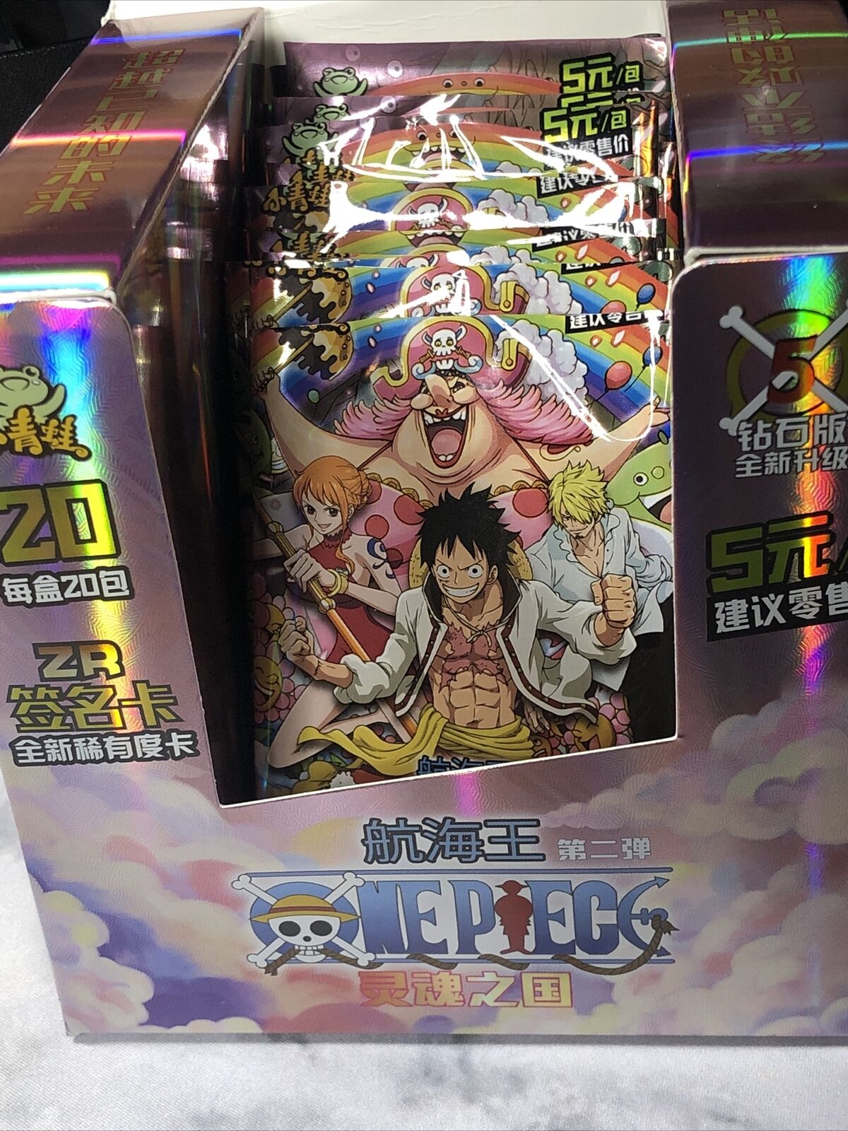 One Piece Trading Card Booster Box Pink CCG TCG Anime Luffy Nami WANTED ...