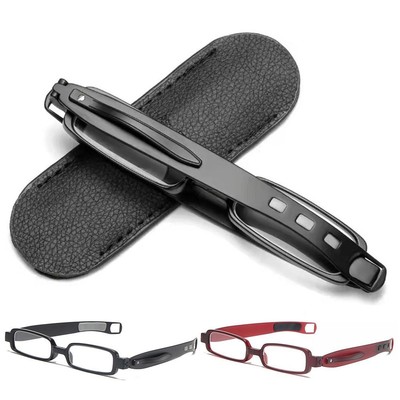 Mini Taschenstift Clip Leser klappbare Lesebrille tragbar antiblaues Licht