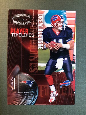2005 Donruss Throwback Threads Player Timelines Drew Bledsoe #PT-9