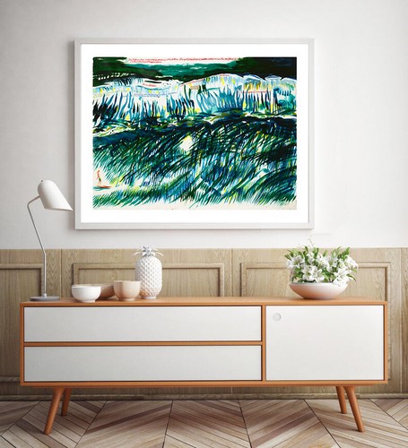 Raymond Pettibon - This Left Was, Giclee Print, Surfer Poster, Big Wave Cali - Picture 3 of 10