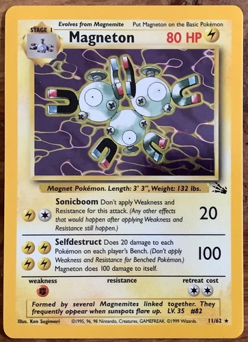 Pokemon Fossil Rare Holo cards Dragonite Gengar Moltres Raichu you Choose - Picture 12 of 16
