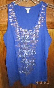 royal blue guess shirt