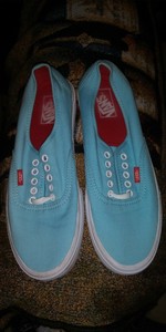 light blue vans low top