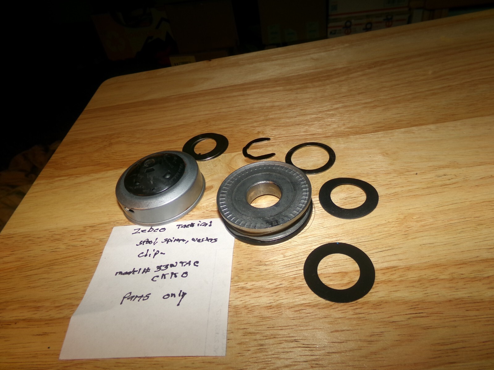 ZEBCO Tactical Spool Spinner Washers and Clip in Great Used Condition