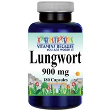 Lungwort 900mg 180 Caps Pulmonaria Officinalis Made in the USA/non GMO