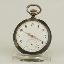 WORKING Niello Silver Pocket Watch Men's no fusee no duplex no repeater RAR