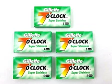 Gillete 7 O`Clock Stainless Double Edge Safety Razor Blades 25PCS MADE IN RUSSIA