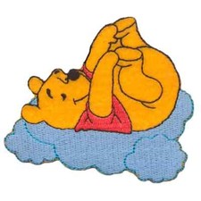 Disney Winnie The Pooh Iron-On Patch: Pooh Playing on a Cloud New Free Shipping