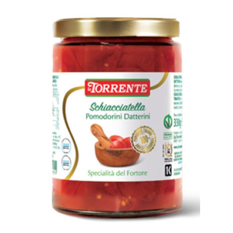 Schiacciatella Pomodorini datterini  da 530g - La Torrente