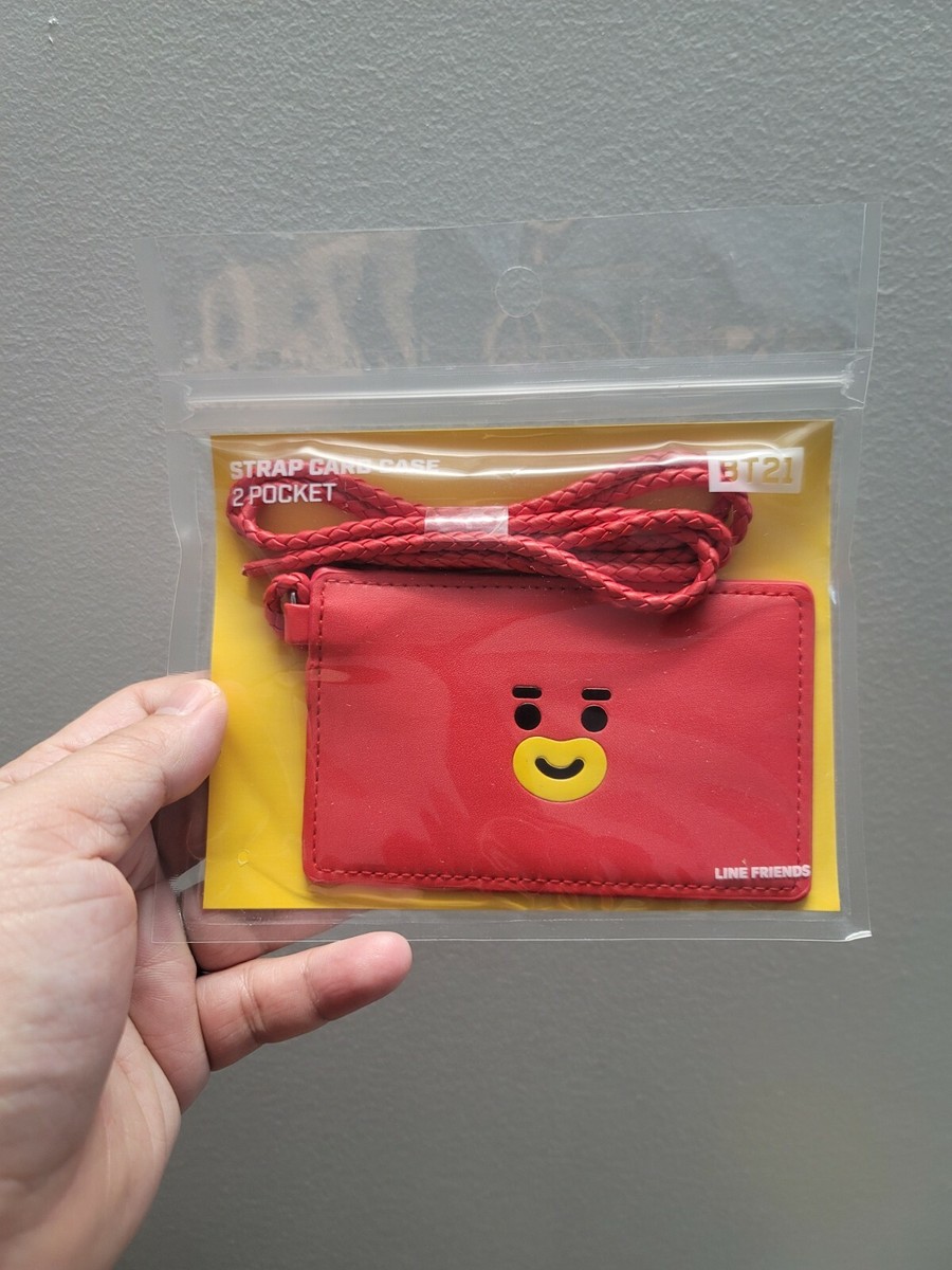 BTS BT21 Official Authentic Goods TATA 2-POCKET NECK STRAP WALLET