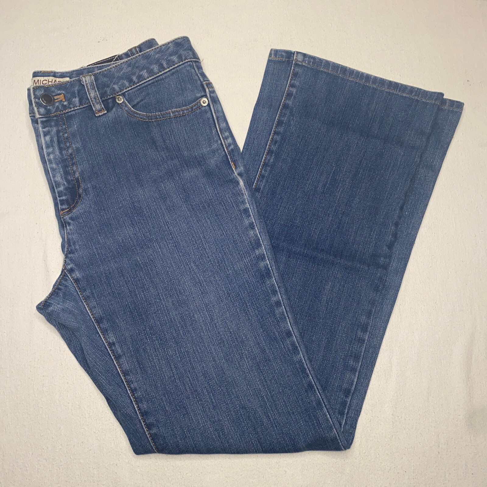 Michael Kors Jeans sz 4 Medium Wash Denim Mid Rise Bootcut Classic Clean Girl
