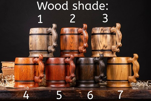GROOMSMEN GIFTS Personalized Wooden Beer Mug Best Man Gift Ideas Stein Tankard - Picture 8 of 10