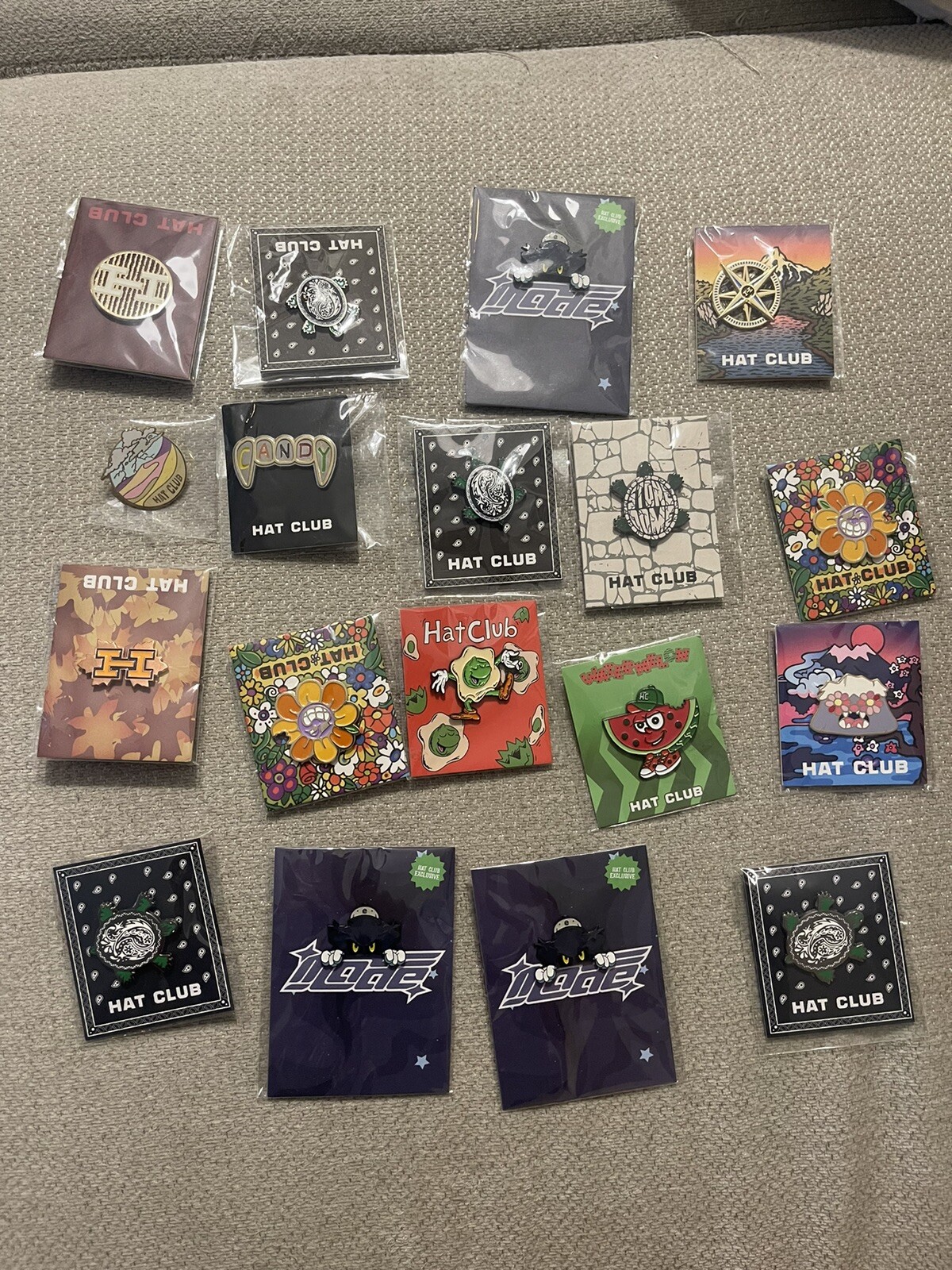 Exclusive New Era Hat Club Cap Pin Bundle Lot of 18 watermelon starboy fuji camp-image