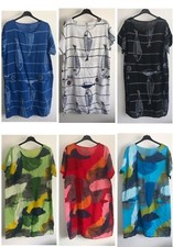 LADIES ITALIAN LAGENLOOK SHORT SLEEVE SUMMER COTTON MIDI BOHO LONG DRESS PLUS