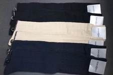 6 pair Knee high Socks Men's  Over the Calf Cotton DRESS  Socks Black tan navy C