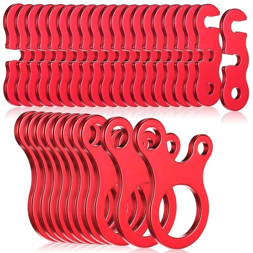 30 Pieces Aluminum Alloy Guyline Cord Adjuster Camping Rope Tensioner Aluminum A