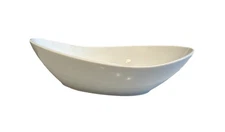 Over And Back Stoneware White 12” Serving Dish Pasta/Vegetables Mint!