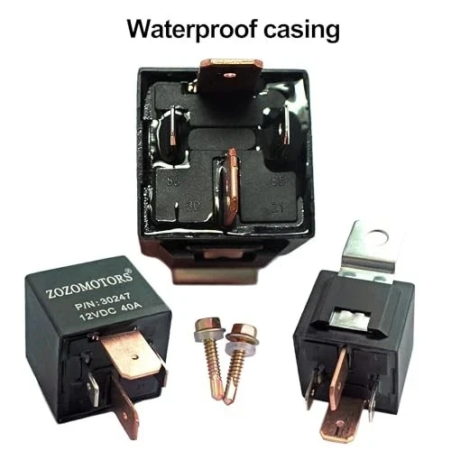 Electric Fuel Pump Relay Kit Fuel Pump Wiring Harness Bypass 40 AMP Waterproof - Image 3 of 4