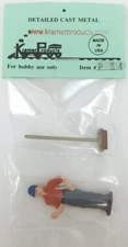 Kramer P24 O-Scale Standing Workman and Broom Figure