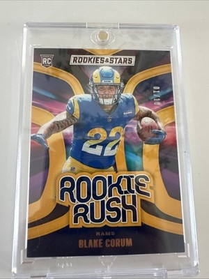 2024 Panini Rookies & Stars Rookie Rush Blake Corum #RR-BCM Gold  1/10 (RC)