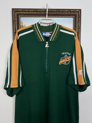 Vintage 90's Starter Seattle Supersonics Sonics Jersey Shirt NBA