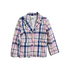 Gymboree Boys Plaid Blazer 6 Years Button Up Multicolor