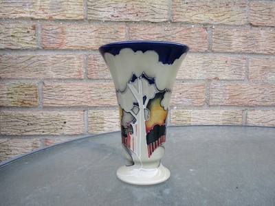 MOORCROFT . WINTER EVENTIDE MUSTER VASE. Vicki Lovatt 2013