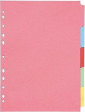 Q-Connect 5-Part Subject Divider Multi-Punched A4 KF26081
