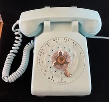 Stromberg Carlson Teal Rotary Telephone Phone Atomic Retro Vintage, Untested