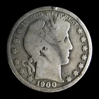 Photo of a 1900-O Barber Half Dollar from an eBay sale