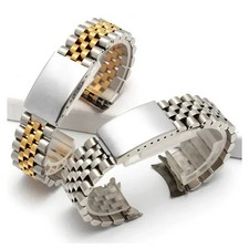 Uhrenarmband Stahl Gebogen für Rolex Datejust Jubilee 13-17-19-20-21mm Gold