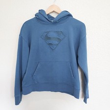 Superman Blue Pullover Hoodie Size XL - Youth