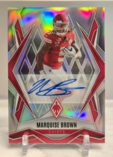 2025 Panini Phoenix Silver Holo Auto /199 Marquise Brown #36 Chiefs
