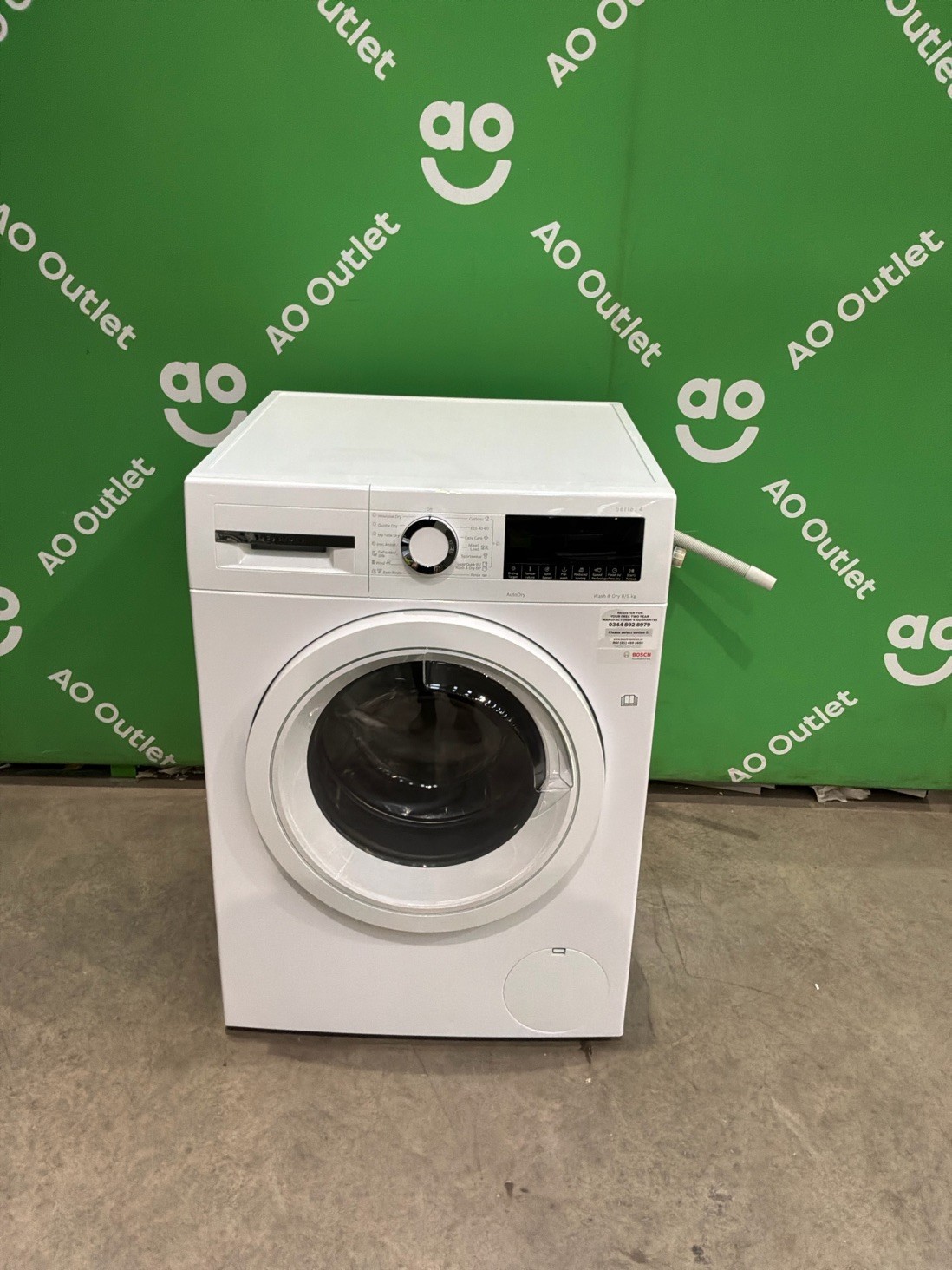 Bosch Washer Dryer 8Kg/5Kg 1400rpm - White - E Rated WNA134U8GB #LF122626