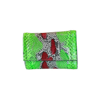 Pythonleder Geldbörse Echtleder Exotic Schlange Leder Wallet Grün Rot Unisex