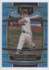 2022 Panini Select Concourse Light Blue Prizm 110/149 Eddie Mathews #87 HOF n0c